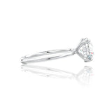 Round Cut Hidden Halo Moissanite Engagement Ring