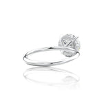 Round Cut Hidden Halo Moissanite Engagement Ring