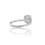 Round Cut Hidden Halo Moissanite Engagement Ring