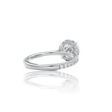 Round Cut Hidden Halo Moissanite Engagement Ring