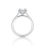 Round Cut Hidden Halo Moissanite Engagement Ring