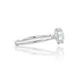 Round Cut Hidden Halo Moissanite Ring
