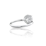 Round Cut Hidden Halo Moissanite Ring