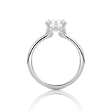 Round Cut Hidden Halo Moissanite Ring