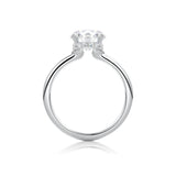 Round Cut Hidden Halo Moissanite Ring