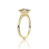 Round Cut Rub-over Diamond Engagement Ring