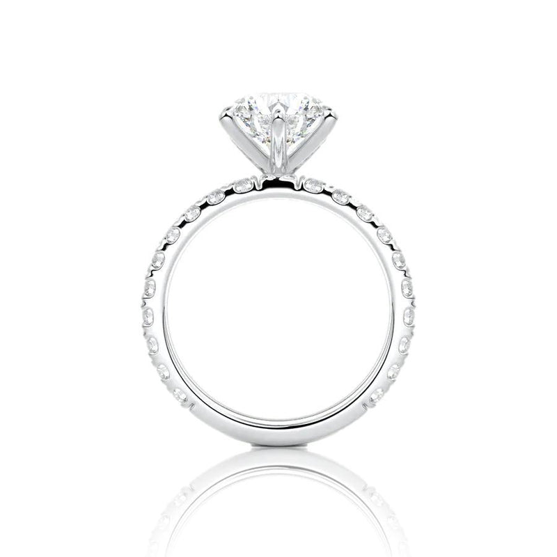 Round Cut Six Claw Diamond Engagement Ring