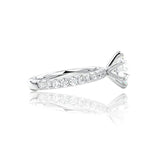 Round Cut Six Claw Moissanite Engagement Ring