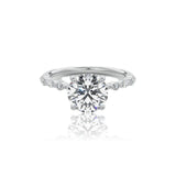 Round Cut Vintage Style Moissanite Engagement Ring