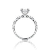 Round Cut Vintage Style Moissanite Engagement Ring
