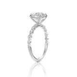 Round Cut Vintage Style Moissanite Engagement Ring