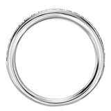 0.26ct Moissanite Wedding Band, Delicate Half Eternity Ring, Available in White Gold or Platinum