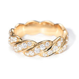 1.00ct Moissanite Wedding Band, Half Eternity Ring, Available in 14Kt or 18Kt Yellow Gold