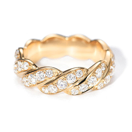 1.00ct Moissanite Wedding Band, Half Eternity Ring, Available in 14Kt or 18Kt Yellow Gold