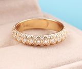 0.95ct Moissanite Wedding Band, Full Eternity Ring, Available in White, Rose or Yellow Gold