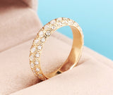 0.95ct Moissanite Wedding Band, Full Eternity Ring, Available in White, Rose or Yellow Gold