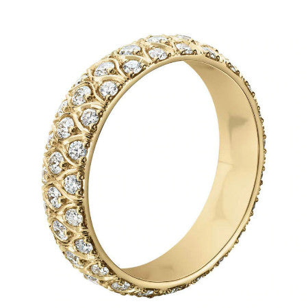 0.95ct Moissanite Wedding Band, Full Eternity Ring, Available in White, Rose or Yellow Gold