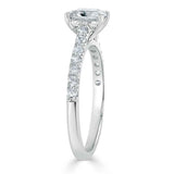 1.20ct Radiant Cut Moissanite Engagement Ring, Classic Style,  Available in White Gold, Platinum, Rose Gold or Yellow Gold