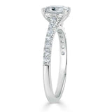 Lab-Diamond Radiant Cut Engagement Ring, Classic Style, Choose Your Stone Size and Metal