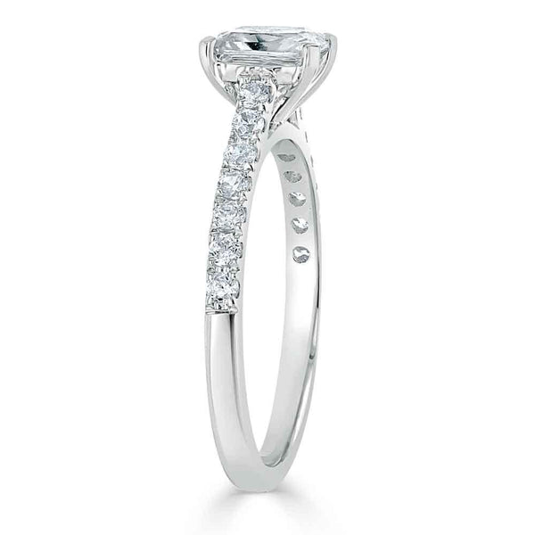 Lab-Diamond Radiant Cut Engagement Ring, Classic Style, Choose Your Stone Size and Metal