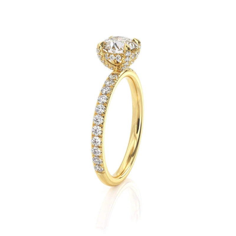 1.25ct  Round Cut Moissanite Engagement Ring, Classic Style,  Available in Yellow Gold, Rose Gold, White Gold or Platinum