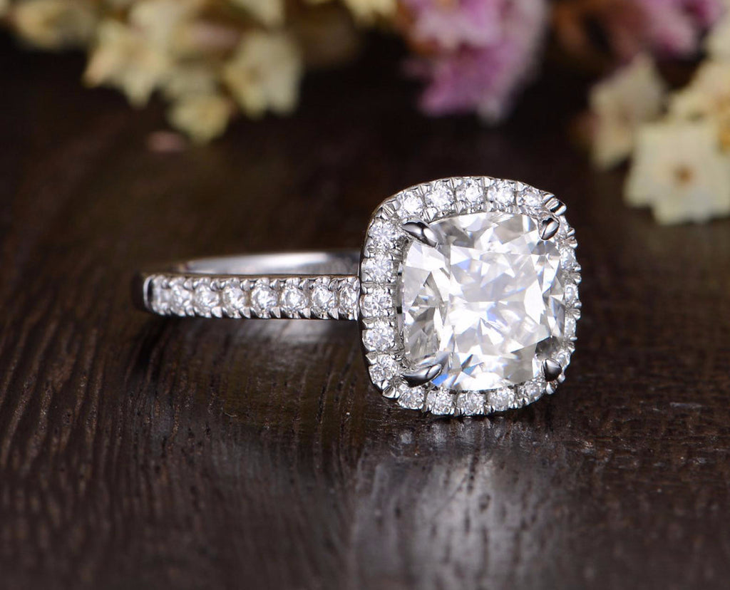 Cushion cut moissanite hotsell