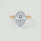 Oval Cut Halo Diamond Engagement Ring