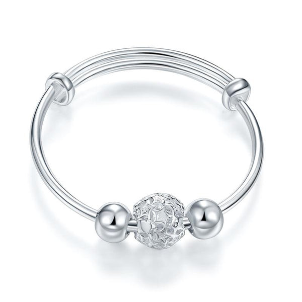 Silver bangle design for baby girl on sale