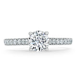 1.00ct  Round Cut Moissanite Halo Engagement Ring, Classic Style,  Available in White Gold, Platinum, Rose Gold or Yellow Gold