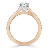 1.00ct  Round Cut Moissanite Halo Engagement Ring, Classic Style,  Available in White Gold, Platinum, Rose Gold or Yellow Gold
