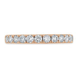 0.85ct Moissanite Wedding Band, Delicate Half Eternity Ring, 2.50mm Wide,  Available in White Gold or Platinum