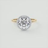 Round Cut Classic Halo Diamond Engagement Ring