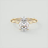 Oval Cut Classic Moissanite Engagement Ring
