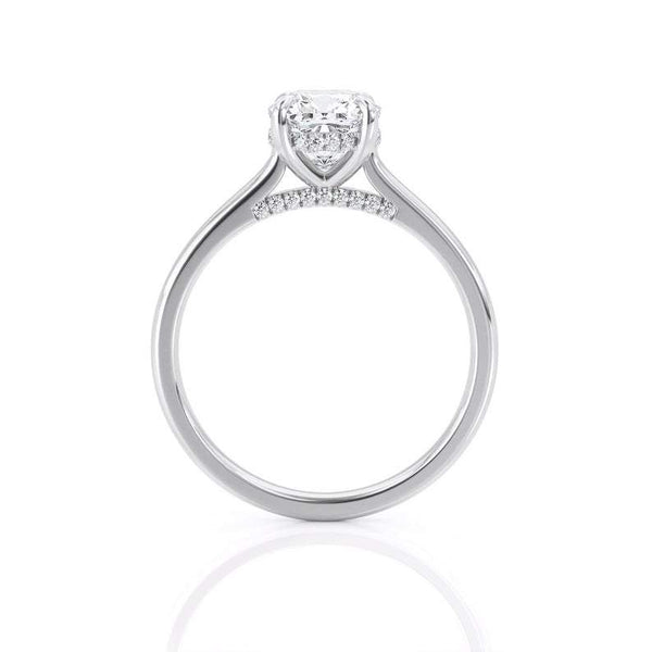 Lab-Diamond Cushion Cut, Classic Four Claw Engagement Ring, Choose Your Stone Size and Metal