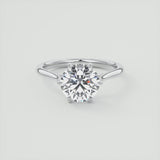 Round Cut Classic 6 Claw Diamond Ring