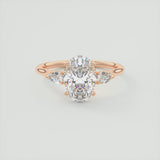 Oval Cut 3 Stone Diamond Engagement Ring