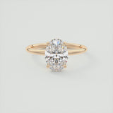 Oval Cut Modern Moissanite Ring