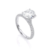 2.00ct Oval Cut Moissanite, Classic Engagement Ring, Available in White Gold or Platinum