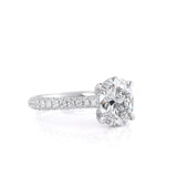 2.00ct Oval Cut Moissanite, Classic Engagement Ring, Available in White Gold or Platinum