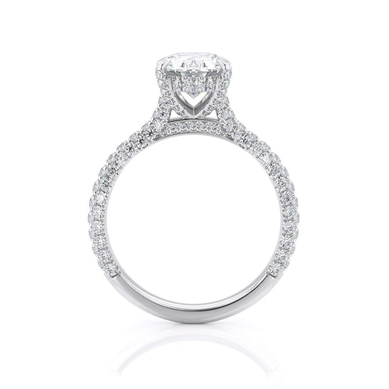 2.00ct Oval Cut Moissanite, Classic Engagement Ring, Available in White Gold or Platinum