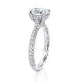 2.00ct Oval Cut Moissanite, Classic Engagement Ring, Available in White Gold or Platinum