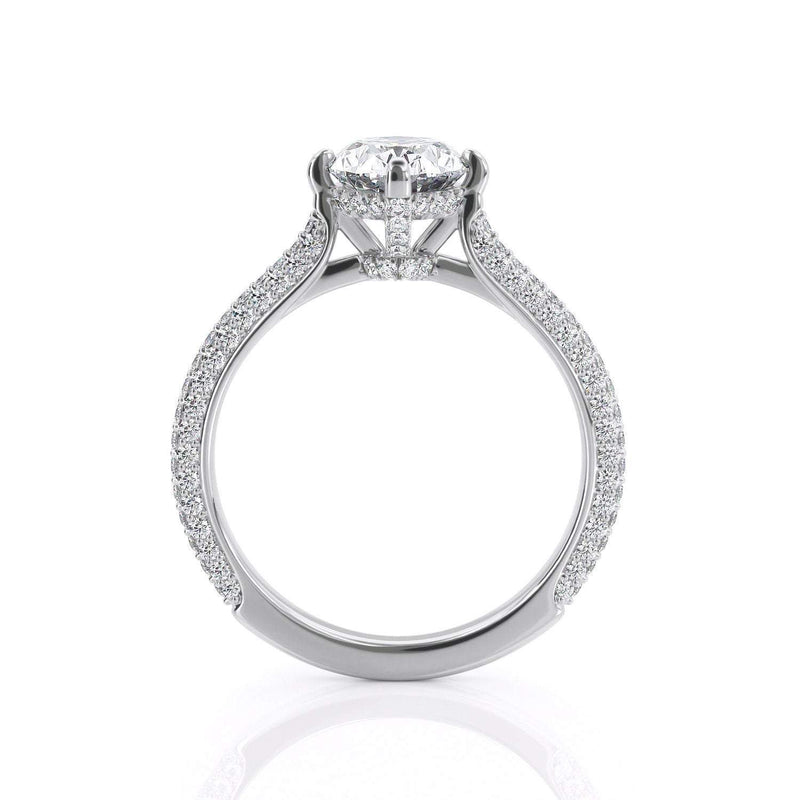 1.50ct Oval Cut Moissanite, Classic Engagement Ring, Available in White Gold or Platinum