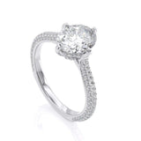 1.50ct Oval Cut Moissanite, Classic Engagement Ring, Available in White Gold or Platinum