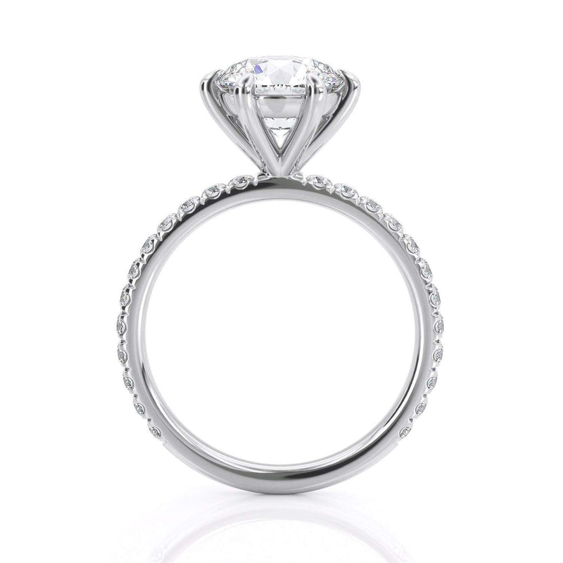 2.00ct Round Cut Moissanite Engagement Ring, Available in White Gold or Platinum