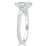 1.30ct  Maquise Cut Moissanite 3 stone Engagement Ring,  Available in White Gold, Platinum, Rose Gold or Yellow Gold