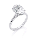 3.50ct Oval Cut Moissanite, Classic Engagement Ring, Available in White Gold or Platinum
