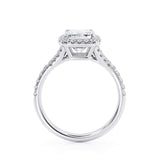 2.50ct Cushion Cut Moissanite, Classic Halo Engagement Ring, Available in White Gold or Platinum