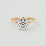 Round Cut Classic 6 Claw Diamond Ring