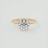 Round Cut Classic Moissanite Engagement Ring