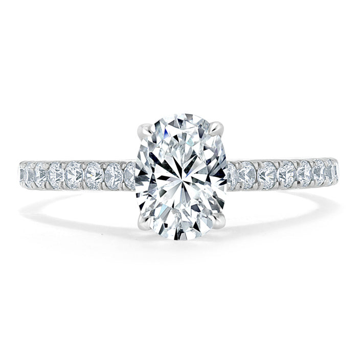 1.20ct  Oval Cut Moissanite Engagement Ring, Classic Style,  Available in White Gold, Platinum, Rose Gold or Yellow Gold